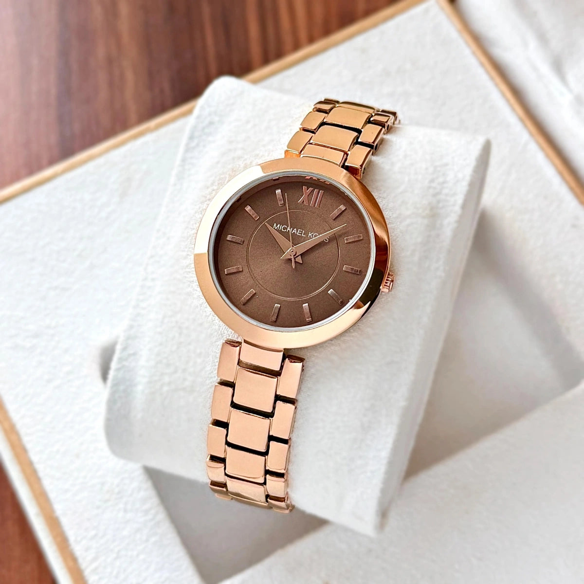 Michael Kors rose gold-toned analog ladies watch