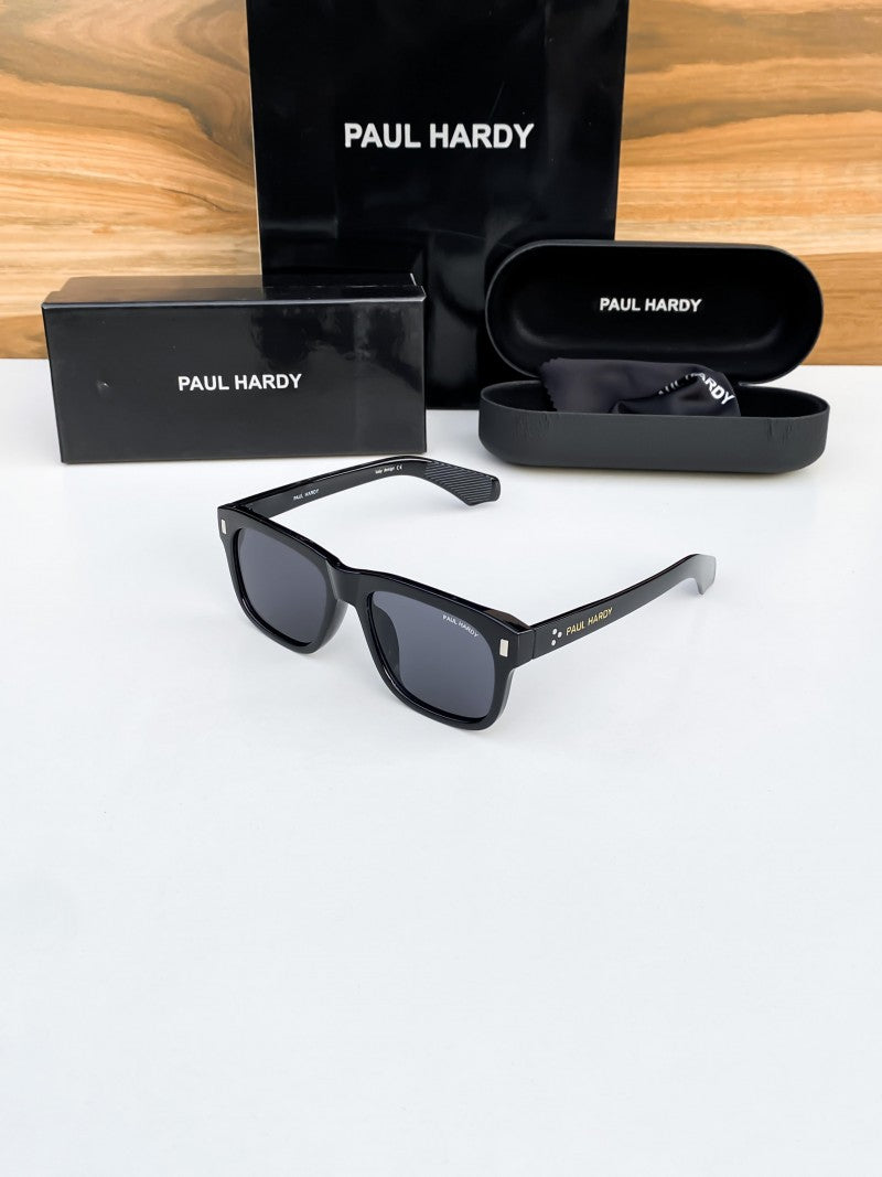 Paul Hardy black rectangle sunglasses.