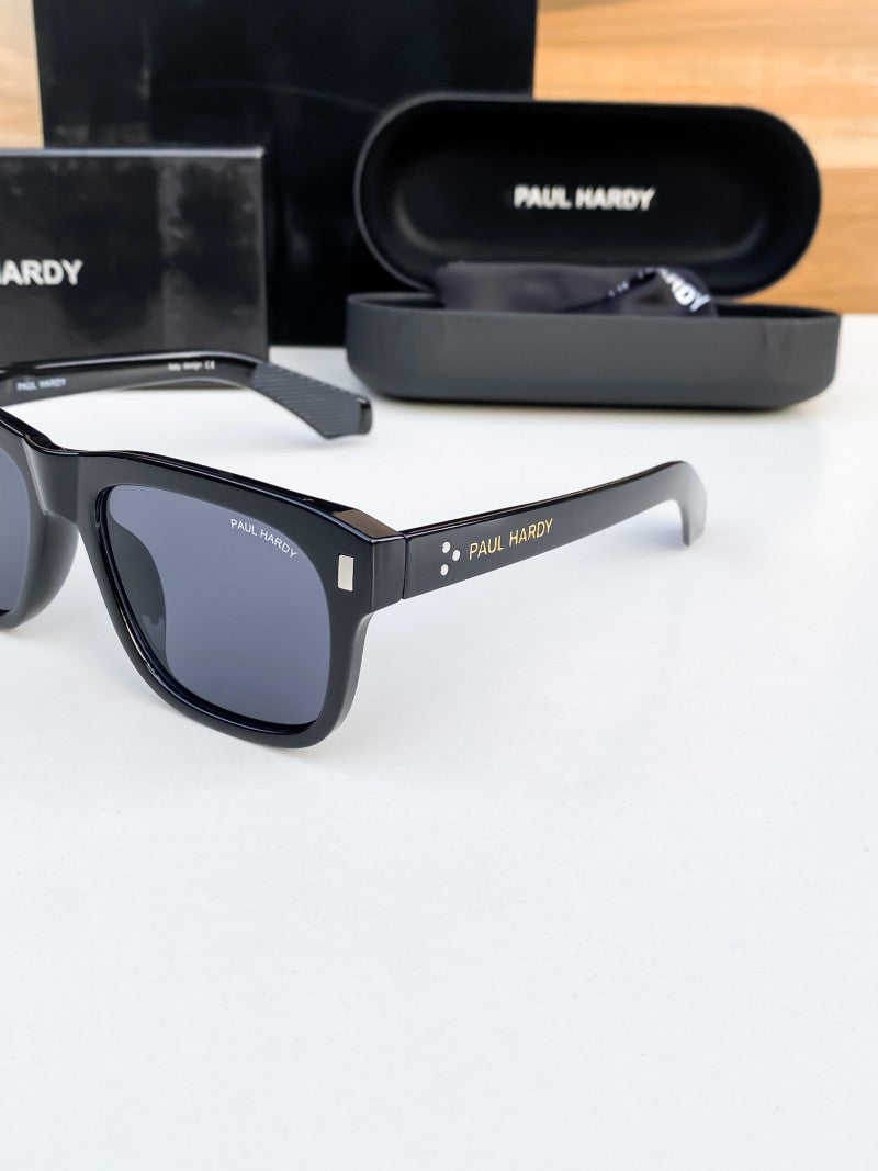 Paul Hardy black rectangle sunglasses.