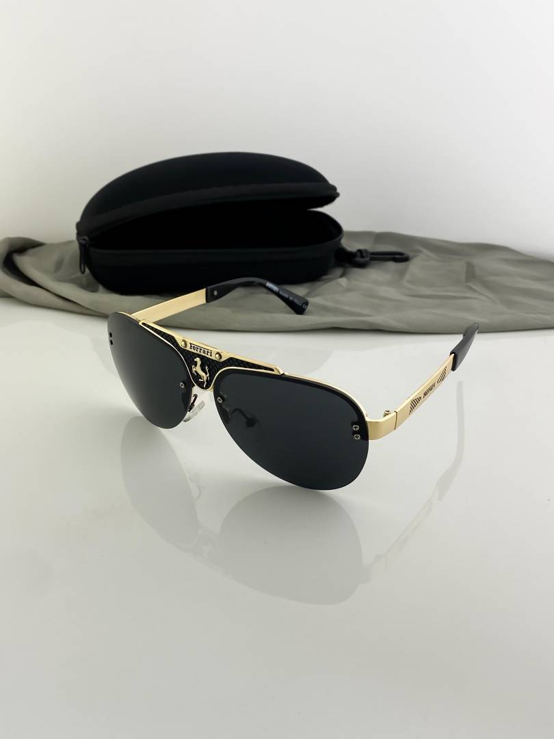 FERRARI GOLD BLACK SUN GLASSES