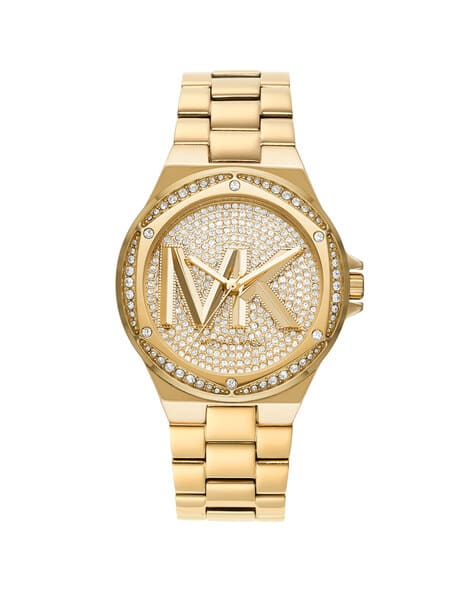 Michael Kors Lennox Pavé Logo Rose Gold-Tone ladies Watch