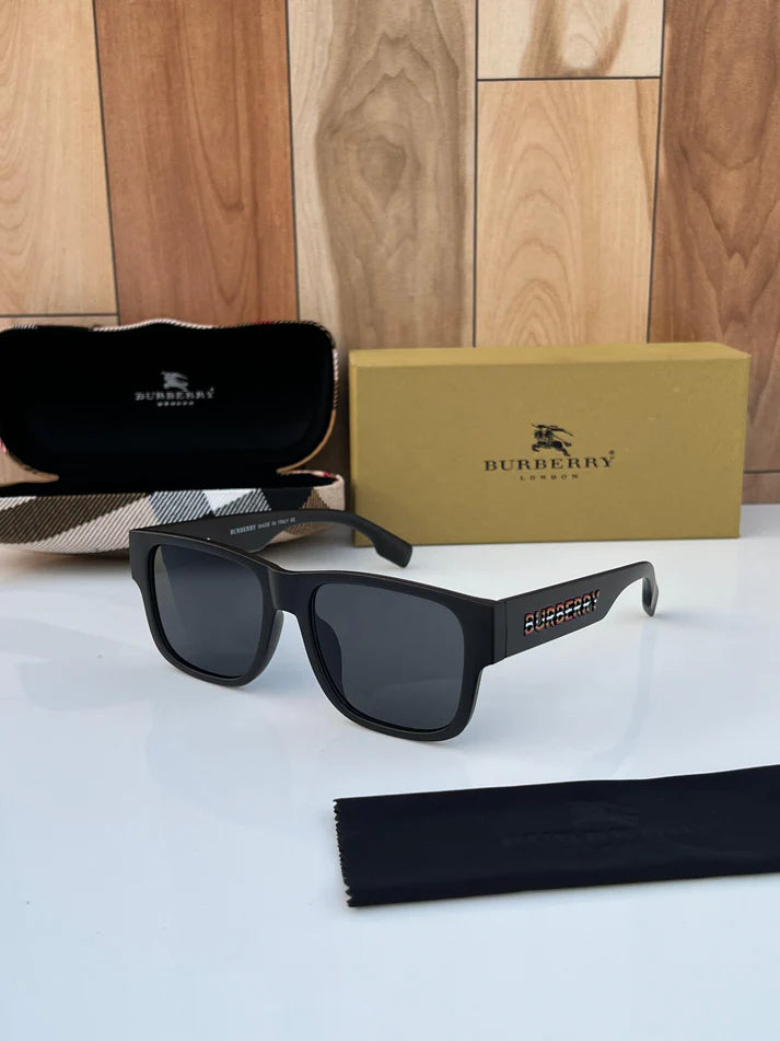 Burberry Square Frame Sunglasses in black nylon.
