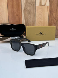 Burberry Square Frame Sunglasses in black nylon.