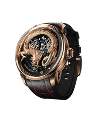 LUCKY HARVEY Men Craftsmanship Series Rose Gold Dragon Automatic Watch