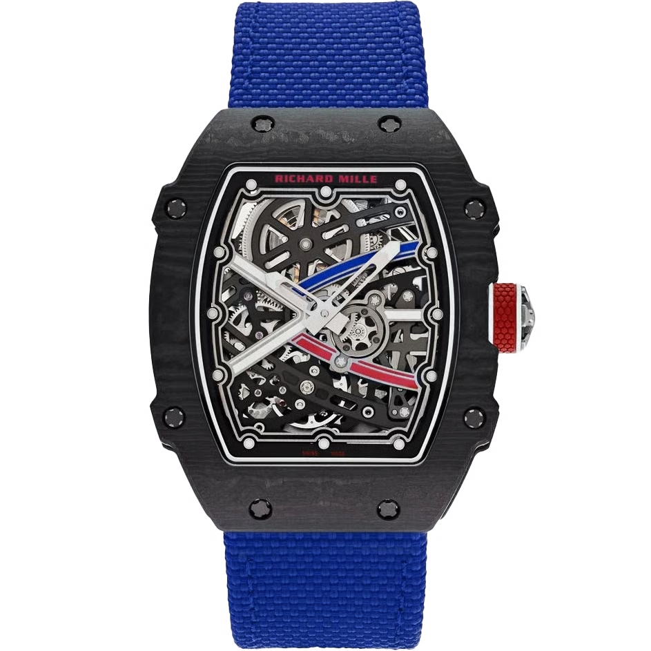 Richard Mille RM 67 RM67-02 Unworn Full Set Black Dial and Blue Strap Mens Watch