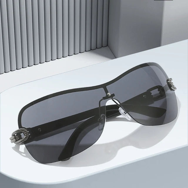 DIOR vintage Christian Hit 2 rimless sunglasses.